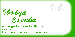 ibolya csenka business card